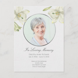 Livets Firande Blommig Lilja Foto Inbjudan
