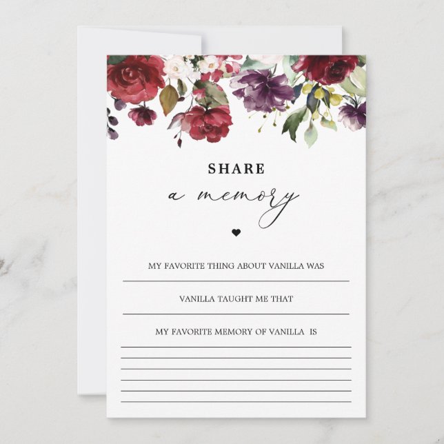 Livets Firande Dela Ett Minneskort Tack Kort (Framsida)