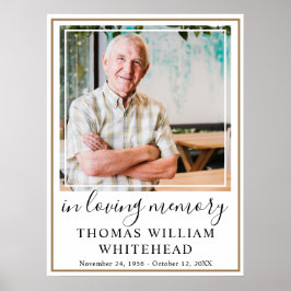 Livets firande Enkel guldram fotobild Poster