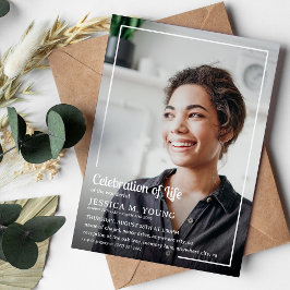 Livets firande Foto Begravning Minnesgudstjänst Inbjudningar