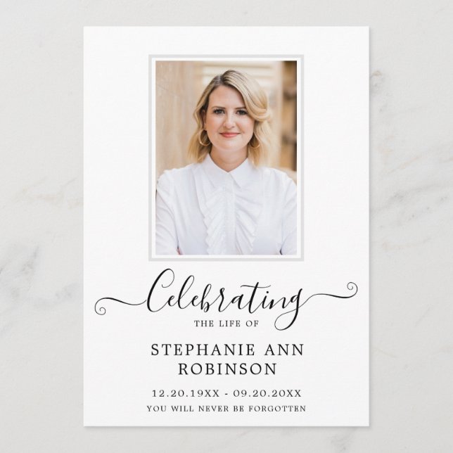 Livets firande Foto Ordning för ceremonin Program (Framsida)