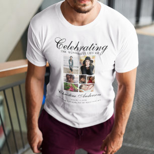 Livets firande Fotokollage Minnesmärke T Shirt