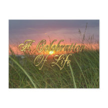 Livets firande-inbjudningar Solnedgång