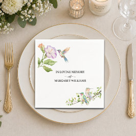 Livets firande Kolibri Blommor Pappersservett