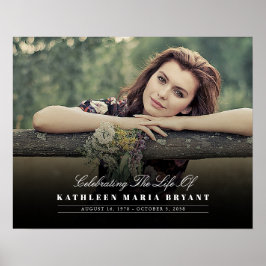 Livets firande med Foto Begravning Horisontell Poster