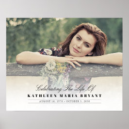 Livets Firande med Foto Begravning Horisontell Poster