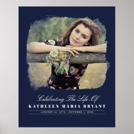 Livets firande med foto begravningsceremoni Po Poster