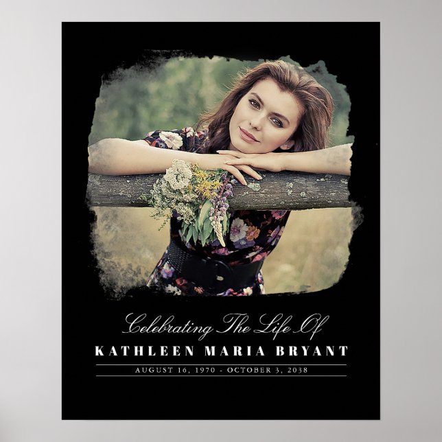 Livets Firande med Foto Begravningsceremoni Poster (Framsidan)