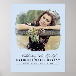 Livets firande med fotobegravningsceremoni Po Poster