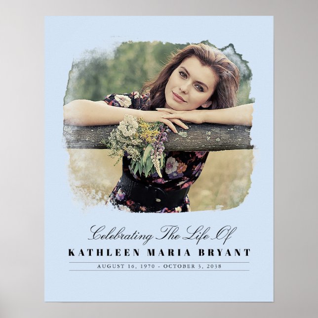 Livets firande med fotobegravningsceremoni Po Poster (Framsidan)