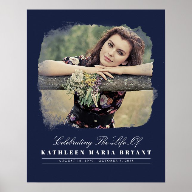 Livets firande med fotofylld begravningsceremoni P Poster (Framsidan)