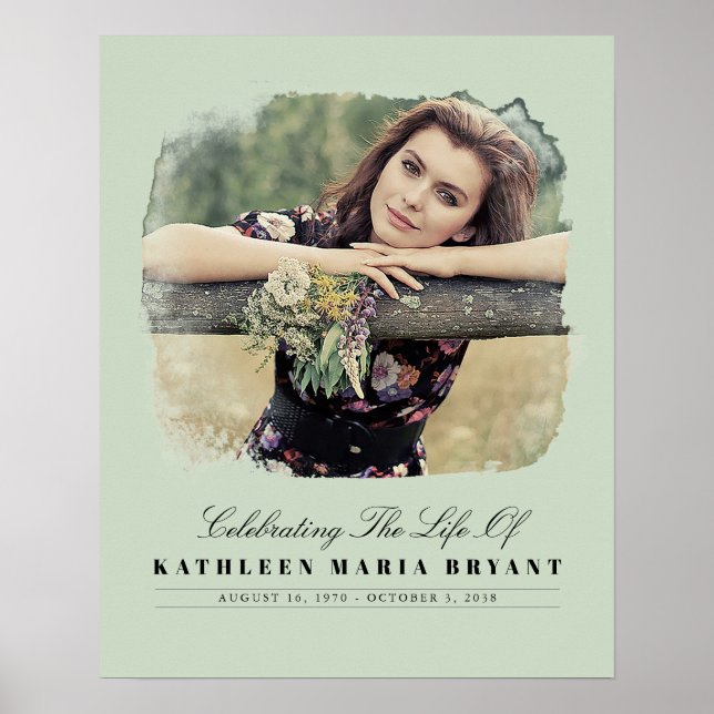 Livets firande med fotofyrkant Ceremoni Poster (Framsidan)