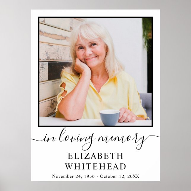 Livets firande minimalistisk foto poster (Framsidan)