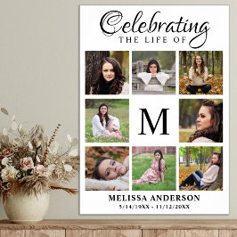 Livets firande Minnesbilder Begravning Minnescolla Poster