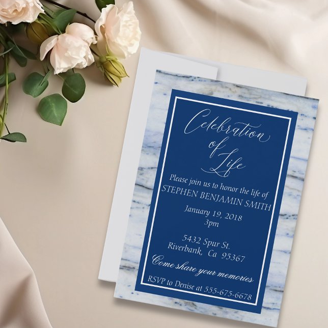 Livets firande minnesstund Blå flagga Inbjudningar (Skapare uppladdad)