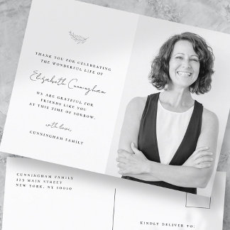 Livets firande Modern Enkel Minimalistisk Foto Vykort