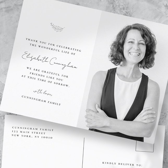 Livets firande Modern Enkel Minimalistisk Foto Vykort (Skapare uppladdad)