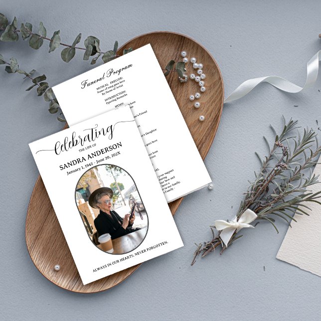 Livets Firande-Program – Evigt I Våra Hjärtan Program (Celebration of Life Programs – Forever In Our Hearts Template)