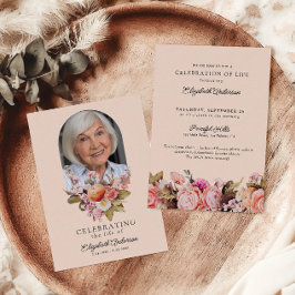 Livets firande Rosa rosor & Peonies Blommor Inbjudningar