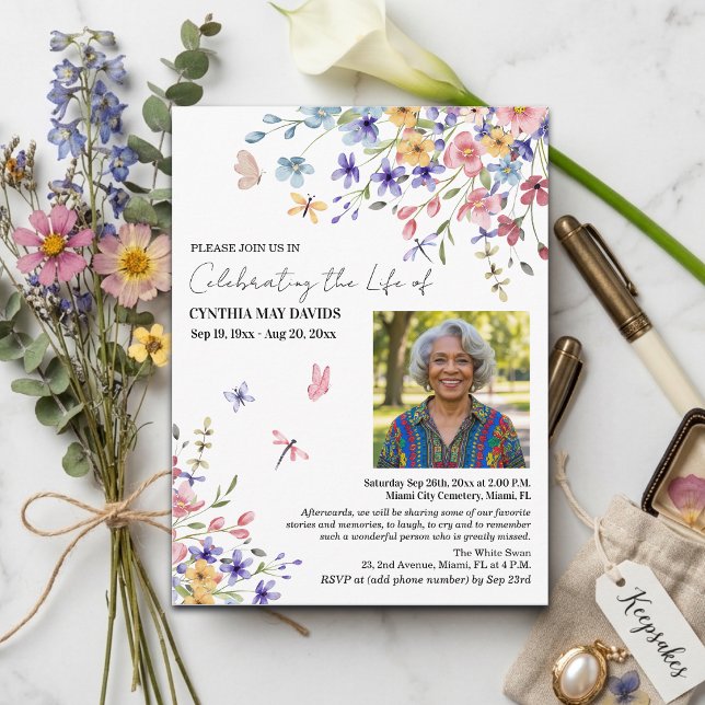 Livets Firande Vildblommor Foto Vykort (Skapare uppladdad)