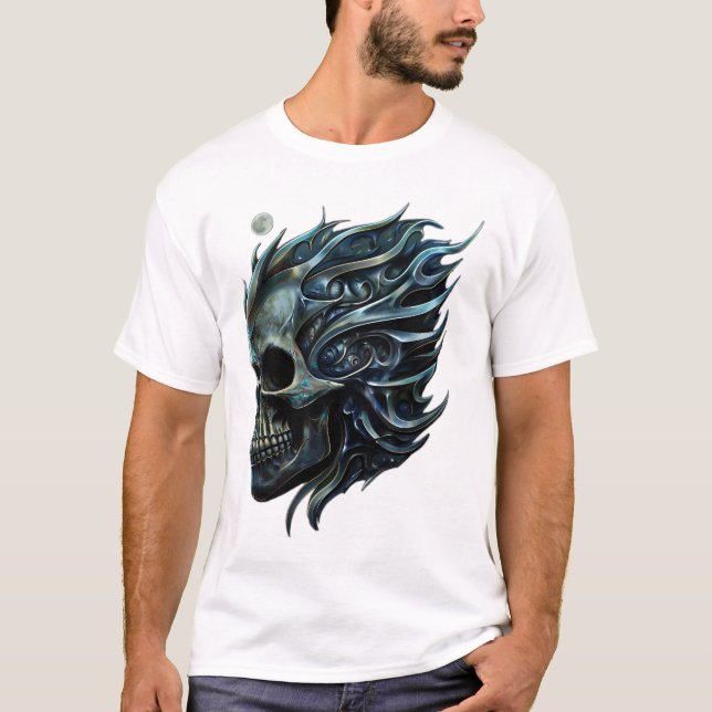Livets Flame: En skulldesign. T Shirt (Framsida)
