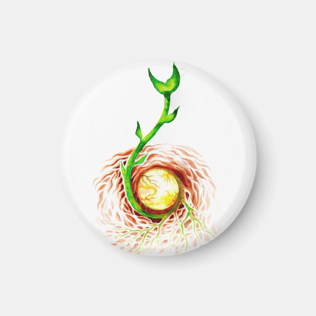 Livets frö poster kanvastryck vycard magn magnet (Framsidan)