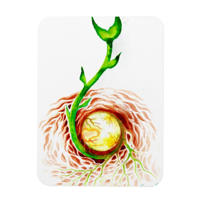 Livets frö poster kanvastryckets vykort magnet (Vertikal)