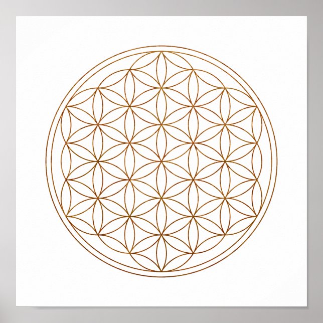 Livets geometriblomma i helig (V-Henna) Poster (Framsidan)