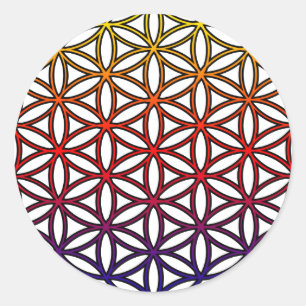 Livets geometriska symbol Helig - 1 Runt Klistermärke