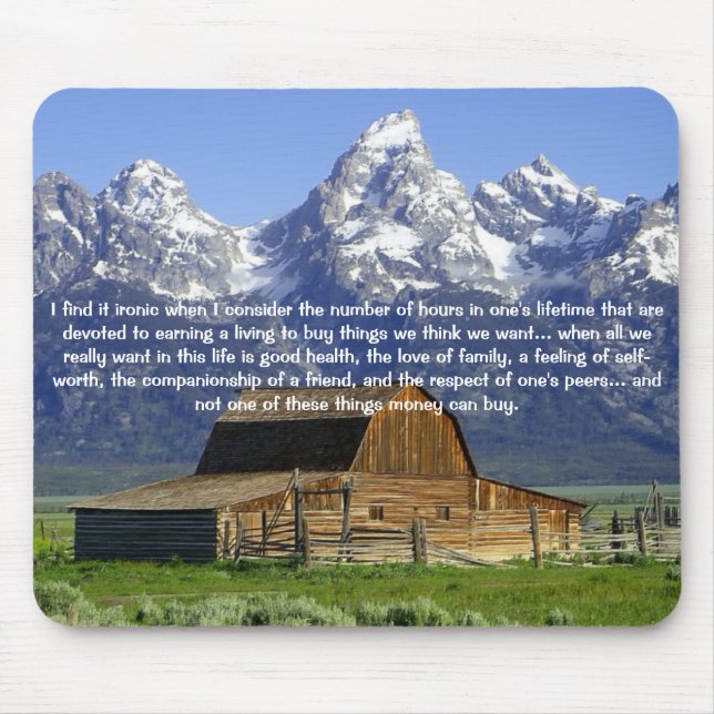 Livets inspirerande ironier musmatta (Framsidan)