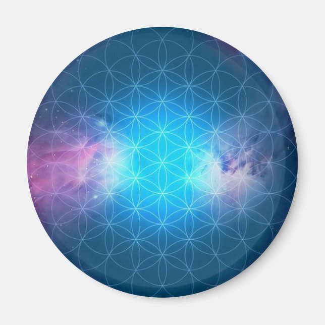 Livets kosmiska blomma magnet (Framsidan)