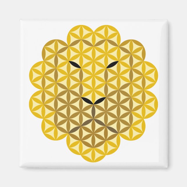 Livets Lejon - Alfa Male-01, Helig djur. Magnet (Framsidan)