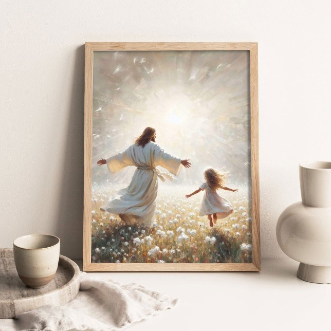 Livets ljus, kristen konst, Jesus dansar Poster (Skapare uppladdad)