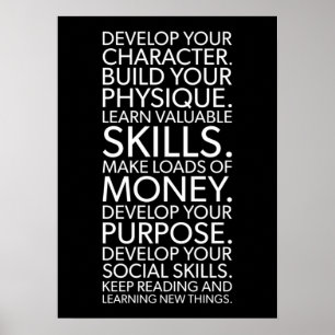 Livets mål för lycka och framgång poster