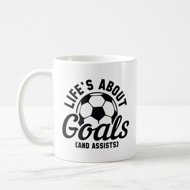 Livets mål och assistenter kaffemugg (Vänster)