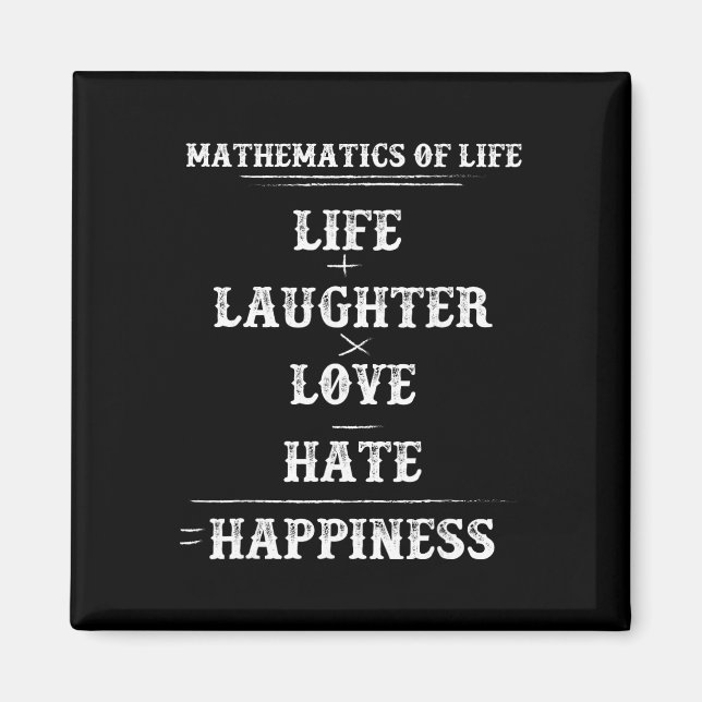 Livets matematik Komplex ekvation formel matte Magnet (Framsidan)
