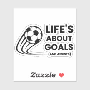 Livets Om Mål Och Assist Fint Fotboll Klistermärken