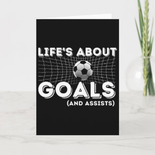 Livets Om Mål Och Ists - Fotbollsentusiast Present Kort