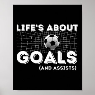 Livets Om Mål Och Ists - Fotbollsentusiast Present Poster