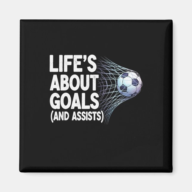 Livets Om Mål Och Ists Roligt Fotbollsspelare Sa Magnet (Framsidan)