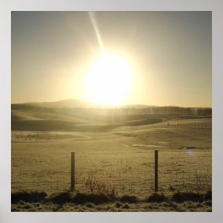 Livets Orb, soluppgång och landskapstid Skriv ut Poster