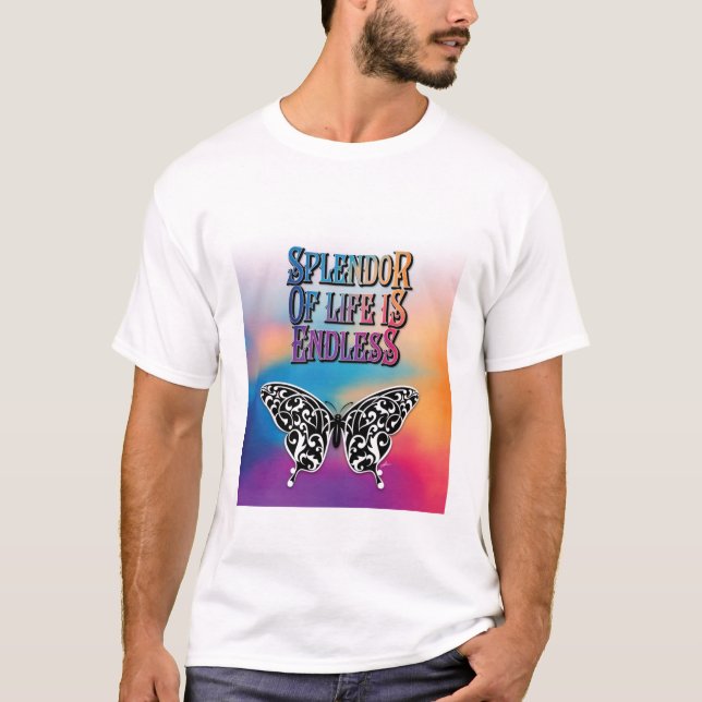 Livets prakt med fjäril t shirt (Framsida)