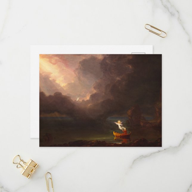 Livets resa, gammal ålder 1842 av Thomas Cole Inbjudan Vykort (Fram/Back In Situ)