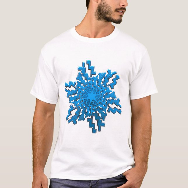 Livets resa: Geometrisk snöflake T Shirt (Framsida)