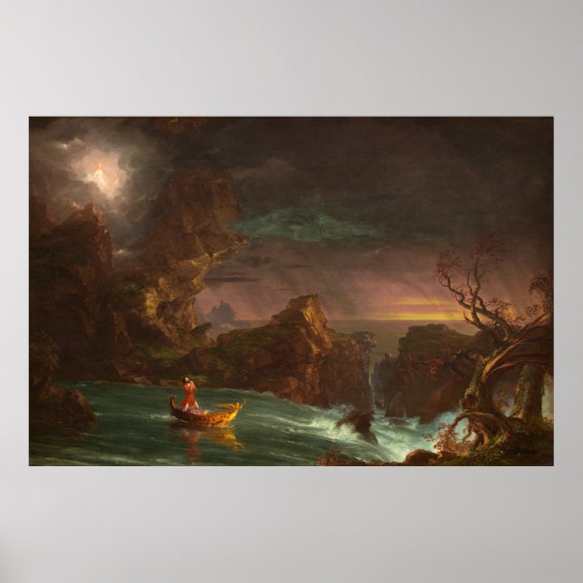 Livets resa: Mandom (1842) - Thomas Cole Poster (Framsidan)