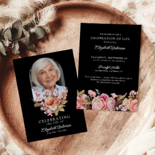 Livets Rosa Rosor & Peonier Blommor Inbjudningar