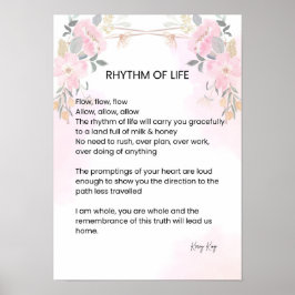 Livets rytm - hoppfyllda Dikt Poster