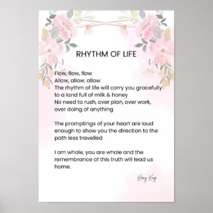 Livets rytm - hoppfyllda Dikt Poster