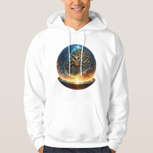 Livets sfär – Det gyllene världs trädet.  Hoodie (Framsida)
