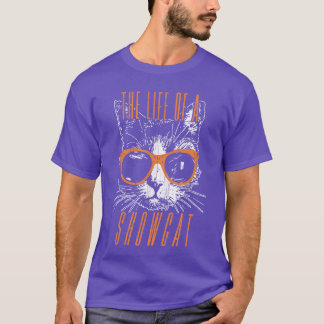 Livets Showcat Kattälskare Rolig Katt retro fu T Shirt